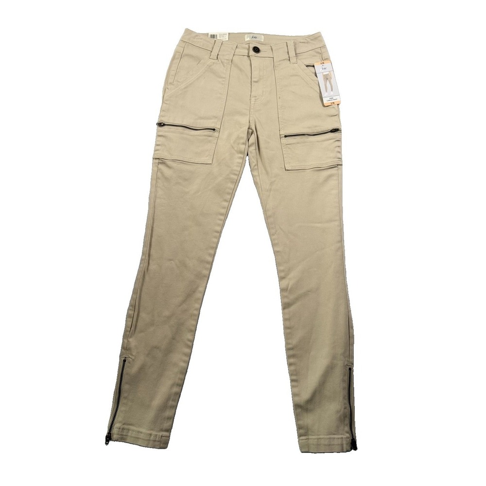 Joie Zippered Skinny Ankle Cargo Pants Size 2/26 Girlhoodcore Khaki NWT